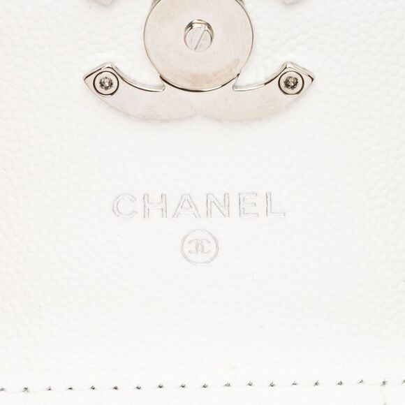 Chanel Caviar Leather Enamel Coco Clutch on Chain - Picture 9 of 10